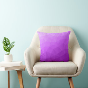 Purple lavender gradient geometric mesh pattern throw pillow
