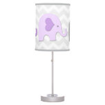 Purple Lavender Grey Elephant Nursery Lamp at Zazzle