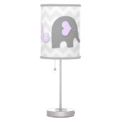 Purple Lavender Grey Elephant Nursery Lamp (Right)