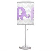Purple Lavender Grey Elephant Nursery Lamp (Left)