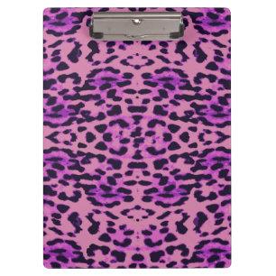 Purple Lavender Leopard Print Clipboard