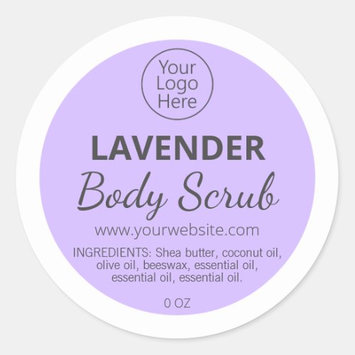 Purple Lavender Logo Product Labels