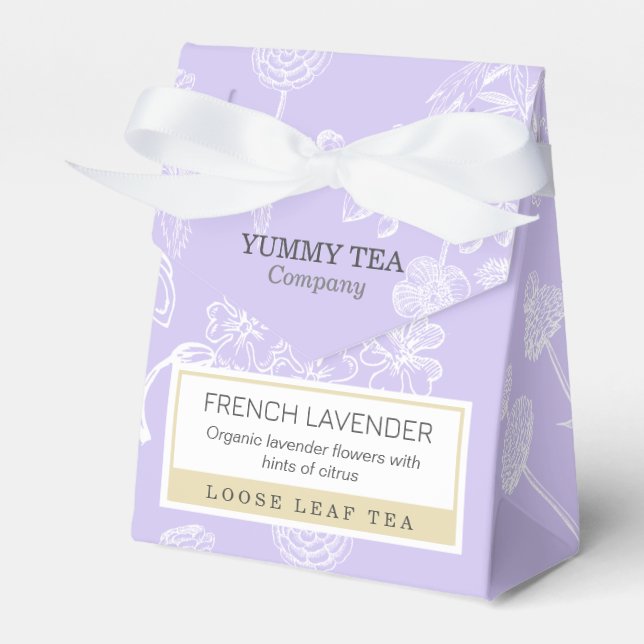 Purple Lavender - Loose Leaf Tea Packaging Box (Front Side)