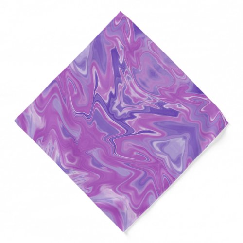 Purple Lavender Mirrored Pour Swirl Marble Bandana