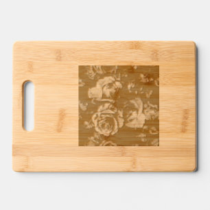 Purple Lavender Moody Roses Floral Goth Engraved Cutting Board