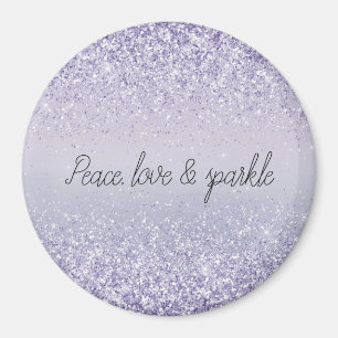 Purple Lavender Ombre Glitter Sparkle Magnet