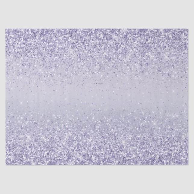 Purple Lavender Ombre Glitter Sparkle Tissue Paper (Front)