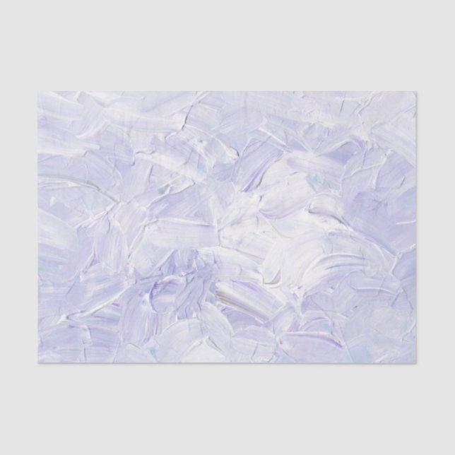 Purple Lavender Paint Brush Strokes Pattern Tissue Paper (Front)