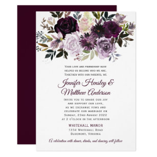 Purple Rose Wedding Invitations 8