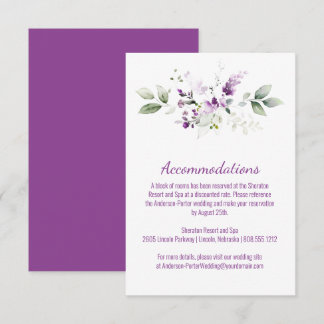 Purple Lavender Plant  Enclosure Card