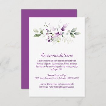 Purple Lavender Plant  Enclosure Card by dmboyce at Zazzle