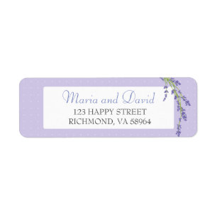 Purple Lavender Return Address Label