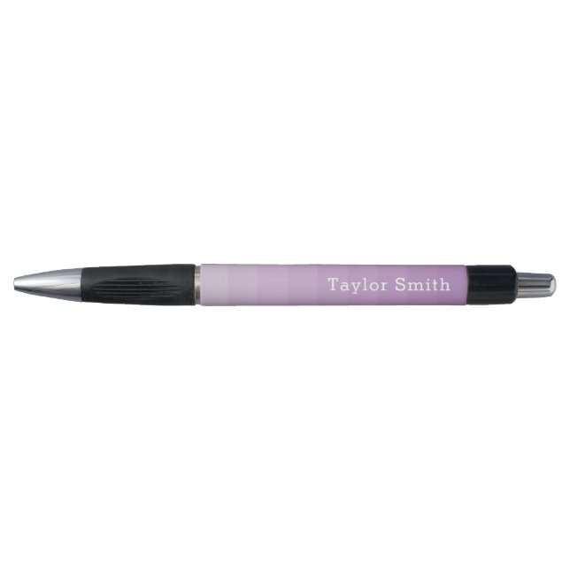 Purple Lavender Shades Youthful Text Name Pen (Front)
