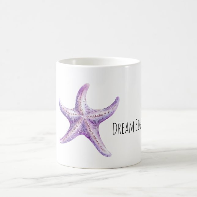 Purple Lavender Starfish Coffee Mug (Center)