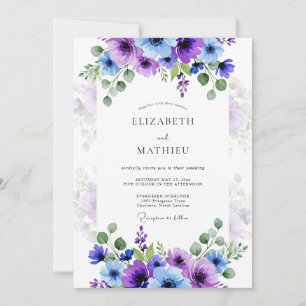 Purple Lavender Stunning Spring Wedding Invitation