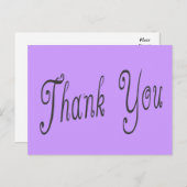 Purple Lavender Thank You Greeting Postcard | Zazzle