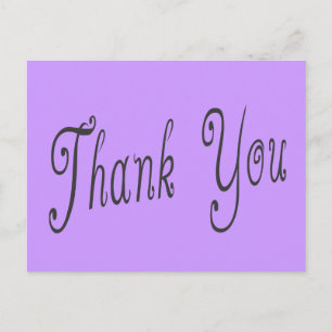 Purple Lavender Thank You Greeting Postcard