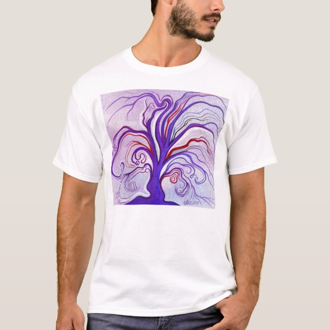 Purple & Lavender Tree T-Shirt (Front)
