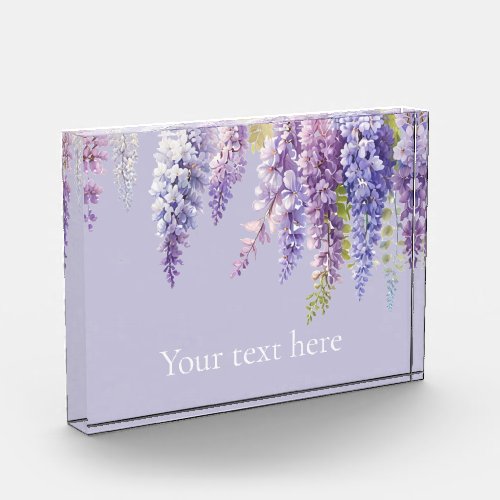 Purple lavender watercolor floral wisteria lilac  acrylic award