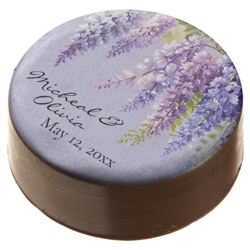 Purple lavender watercolor floral wisteria lilac  chocolate covered oreo