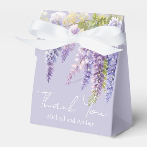 Purple lavender watercolor floral wisteria lilac  favor boxes