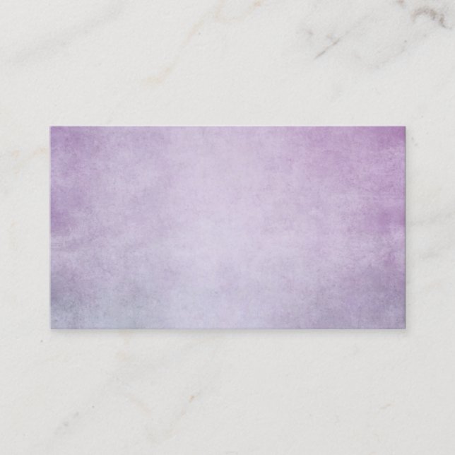 Purple Lavender Watercolor Personalized Background Business Card (Front)