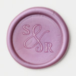 Purple lavender wedding wax seal with initials wax seal sticker<br><div class="desc">Wedding invitation wax seal stamp with initials</div>