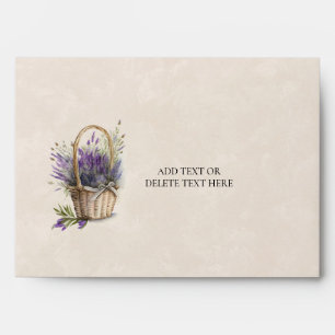 Purple Lavender Wisteria Wedding Envelope