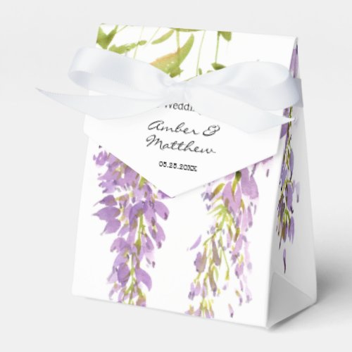 Purple Lavender Wisteria Wedding Favor Boxes