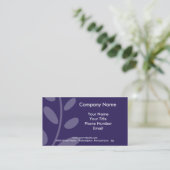 Purple Leaf Business Card (Standing Front)