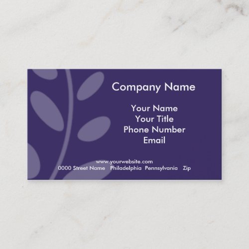 Purple Leaf Business Card