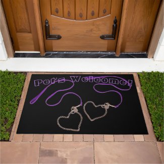 Purple Leash Heart Chain Pet Lover Custom