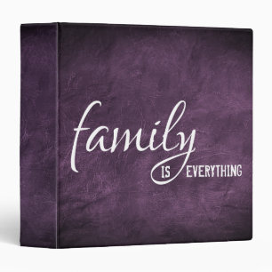 Purple Leather Family Album 3 Ring Binder