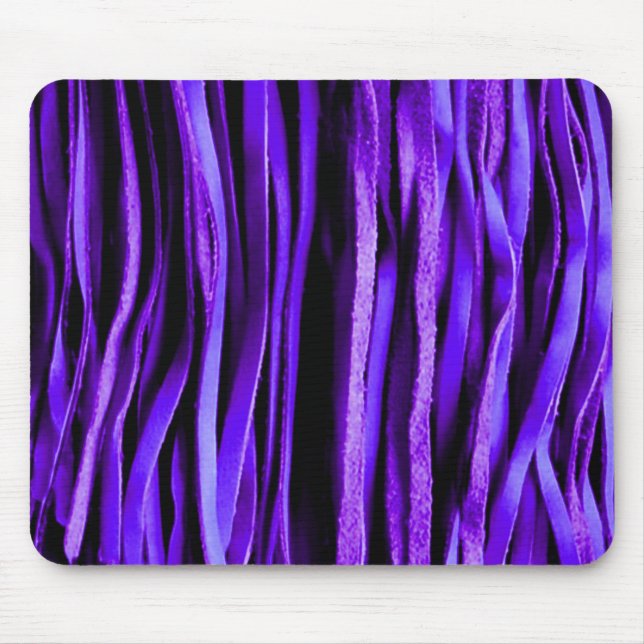 Purple Leather Fringe Mouse Pad (Front)