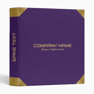 Purple Leather image print with gold accents 3 Ring Binder