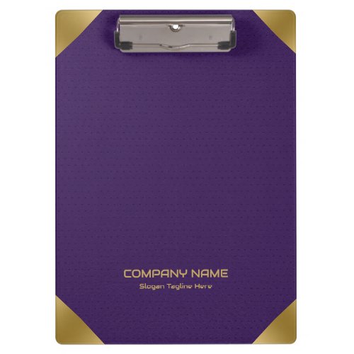 Purple leather image print with gold accents clipboard