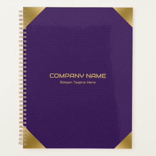 Purple leather image print with gold accents plann planner