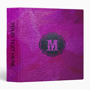 Purple Leather Look 3 Ring Binder