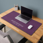 Purple Leather Masculine Personalized Elegant NAME Desk Mat<br><div class="desc">The design features a digital graphic image to simulate a leather texture and this template can be customized to meet all professional occupations. This elegant and sophisticated purple faux leather notebook is a perfect office gift for coworkers. Perfect for professional look desk or office for any profession. PLEASE NOTE: LEATHER...</div>