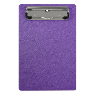 Purple leather mini clipboard