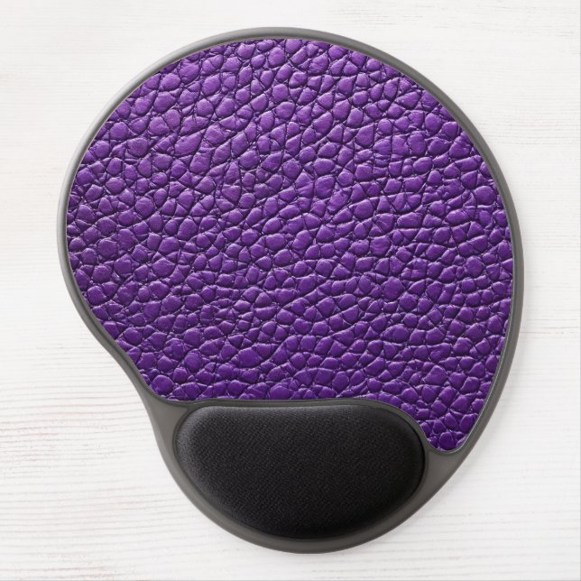 Purple leather pattern gel mouse pad (Front)