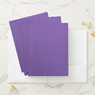 Purple leather  pocket folder