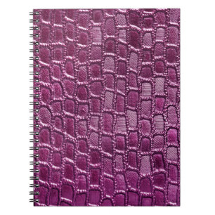 Purple leather texture notebook