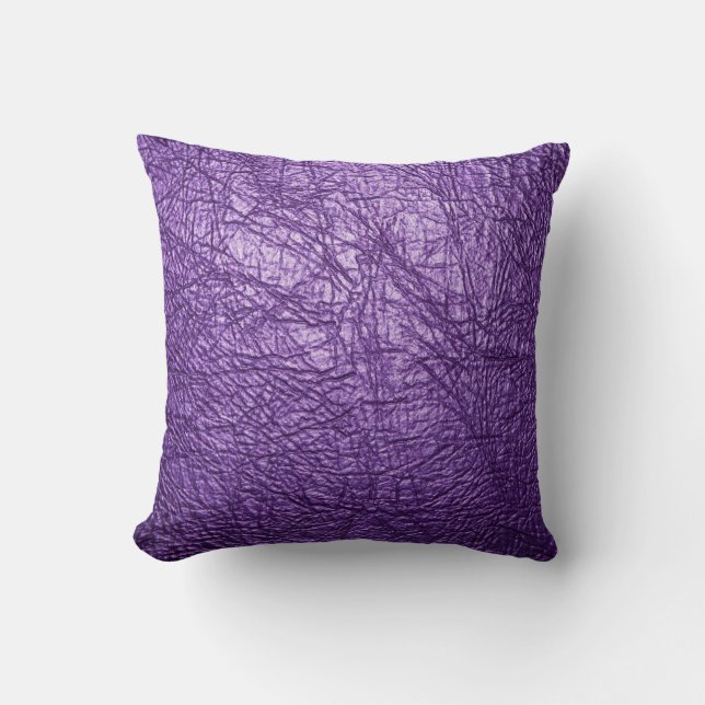purple leather texture pillow (Front)