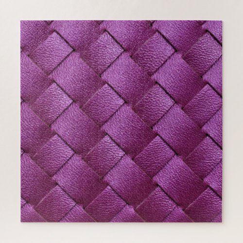 Purple Leather Woven Texture Background Jigsaw Puzzle