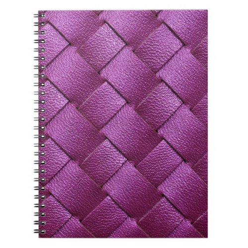 Purple Leather Woven Texture Background Notebook