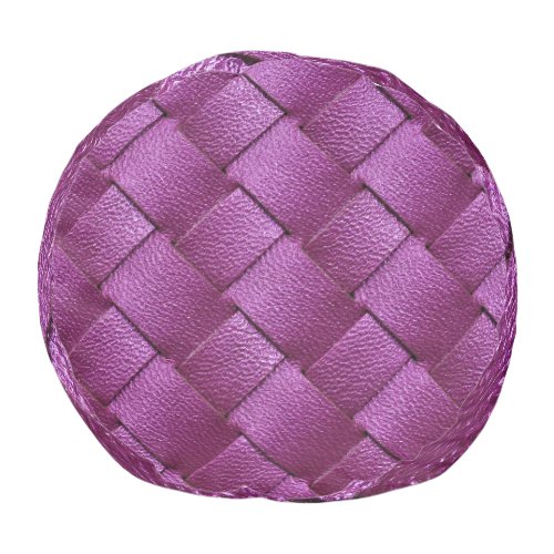 Purple Leather Woven Texture Background Pouf