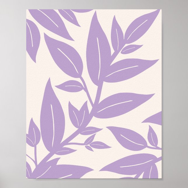 Purple Leaves Botanical Poster (Front)