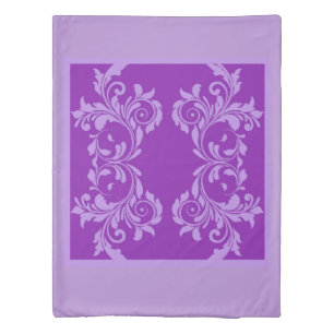 Purple Leaves Duvet Cover
