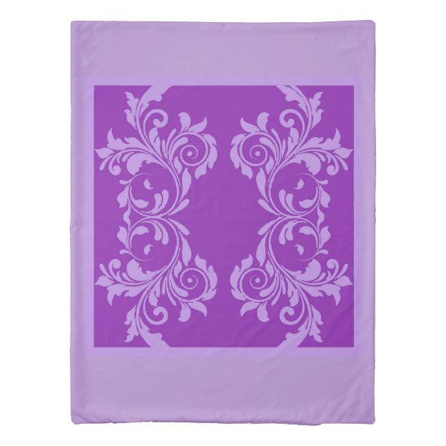 Purple Leaves Duvet Cover (Back)